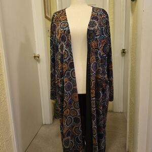 Lularoe Mandala Patterned Long Duster Cardigan